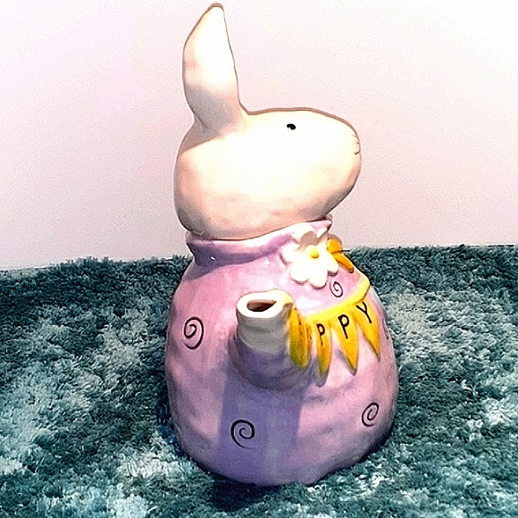 Blue Sky Clayworks Bunny Tea Pot by Heather Goldminc - Picture 5 of 8